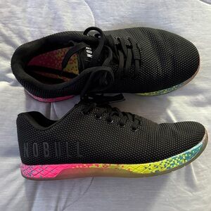NOBULL Women's Black with Multicolor Sole Athletic Shoes